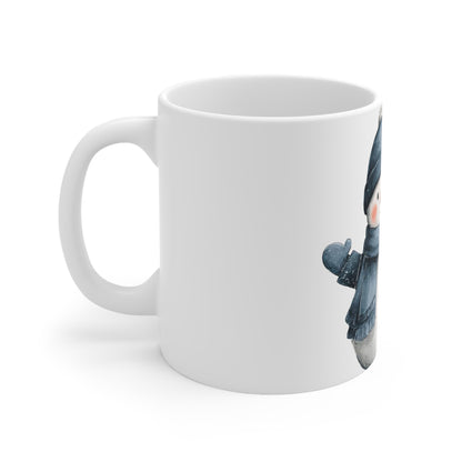 Snowman Winter Wonderland Ceramic Mug — Personalized 'Oliver's Winter Wonderland' Holiday Coffee Cup